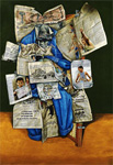 Modern Olympics, money and the modern spirit - Oil on canvas - 115x79 - 2003